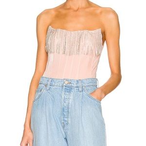 LPA Pink Velvet Corset in Size XS